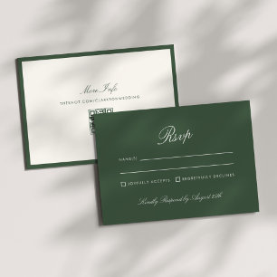 Invitación Caligrafía Clásica Dinero Antiguo Salvia Oscura Rs