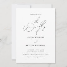 Caligrafía contemporánea Boda simple