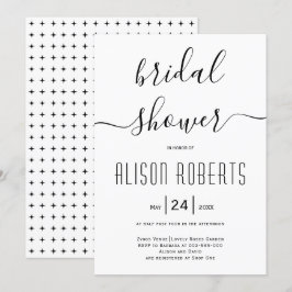 Invitación Caligrafía de escritura cursiva ducha de novia bod