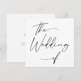 Invitación Caligrafía de escritura mínima moderna Boda negro 