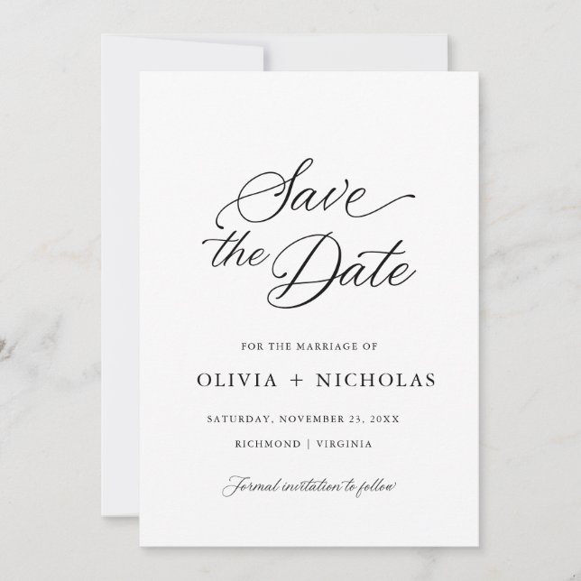 Invitación Caligrafía de escritura moderna y elegante de colo (Anverso)