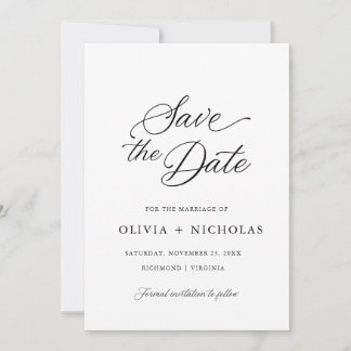 Invitación Caligrafía de escritura moderna y elegante de colo