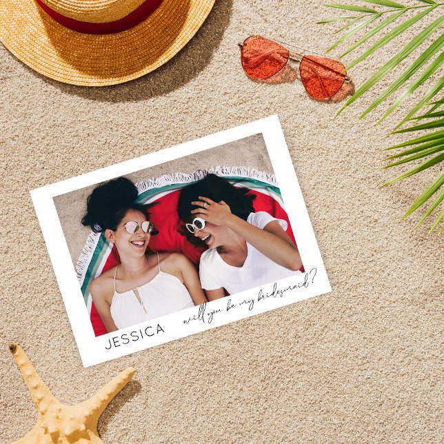 Invitación Caligrafía de la propuesta de foto de Be My Brides (Subido por el creador)