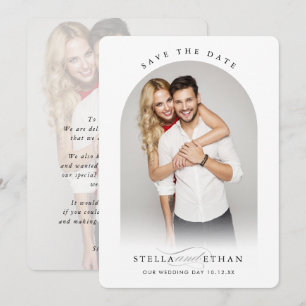 Invitación caligrafía de marco de foto de pareja BODA MODERNA