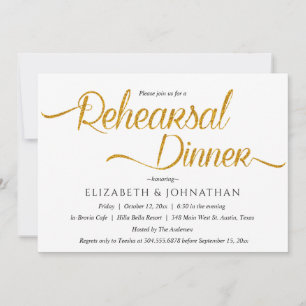 Invitación Caligrafía de moda Ensayo mínimo Invitati cena
