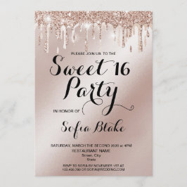 Invitación Caligrafía de Relieve metalizado dorado de deducci