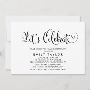 Invitación Caligrafía de Southern Belle Celebremos