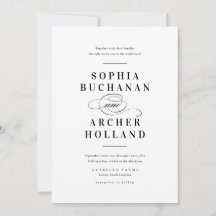 Caligrafía elegante boda en blanco y negro