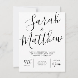 Invitación Caligrafía elegante Minimalista moderna