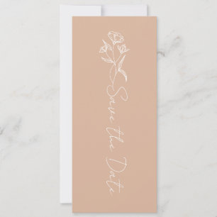 Invitación Caligrafía floral de bonito Rubor Rosa Guardar fec