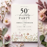 Invitación Caligrafía floral de jardín 50 cumpleaños<br><div class="desc">Celebre con estilo con una caligrafía floral de jardín invitación a los 50 años, perfecta para un evento de hitos. Con vibrantes diseños florales y elegantes caligrafías, esta invitación le da un toque original y sofisticado a su celebración. El exuberante tema del jardín combina la belleza natural con la elegante...</div>