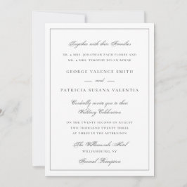 Invitación Caligrafía formal Boda elegante