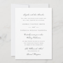 Invitación Caligrafía formal Boda elegante
