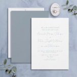 Invitación Caligrafía formal moderna Boda azul turbio<br><div class="desc">Tu día de boda es uno de los días más importantes de tu vida, así que quieres que tu invitación refleje el significado de la ocasión. Esta caligrafía moderna y formal invita a la celebración de una boda azul turquesa, con su combinación de colores clásicos en blanco y negro y...</div>