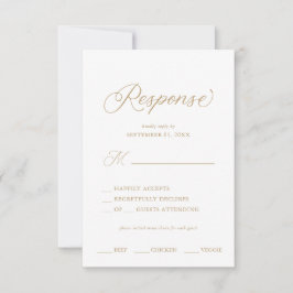 Invitación Caligrafía Gold Elegant Modern Script