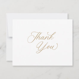 Invitación Caligrafía Gold Elegant Modern Script Gracias