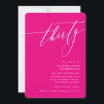 Invitación Caligrafía minimalista elegante 30 fiesta rosa cal<br><div class="desc">por kat massard / WWW.SIMPLYSWEETPAPERIE.COM Me encanta el diseño,  pero me gustaría ver algunos cambios - otro esquema de color,  producto,  agregar una foto o adaptado para una ocasión diferente - no hay preocupaciones simplemente contácteme,  kat@simplysweetPAPERIE.com ¡estoy encantado de ayudar!</div>