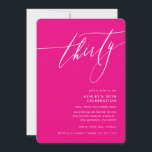Invitación Caligrafía minimalista elegante 30 fiesta rosa cal<br><div class="desc">por kat massard / WWW.SIMPLYSWEETPAPERIE.COM Me encanta el diseño,  pero me gustaría ver algunos cambios - otro esquema de color,  producto,  agregar una foto o adaptado para una ocasión diferente - no hay preocupaciones simplemente contácteme,  kat@simplysweetPAPERIE.com ¡estoy encantado de ayudar!</div>