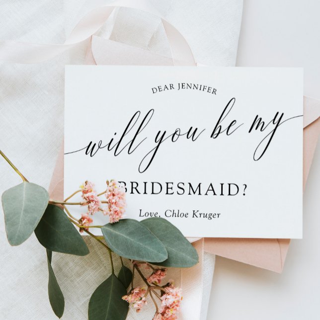 Invitación Caligrafía minimalista ¿Serás Mi Novia? (Subido por el creador)