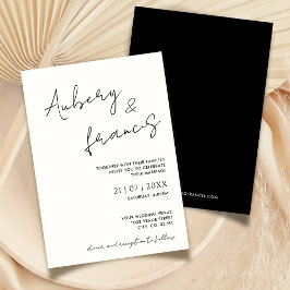 Invitación Caligrafía moderna del guión del nombre Minimalist