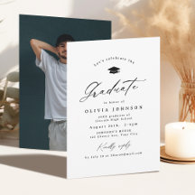 Caligrafía moderna Graduación simple de fotografía