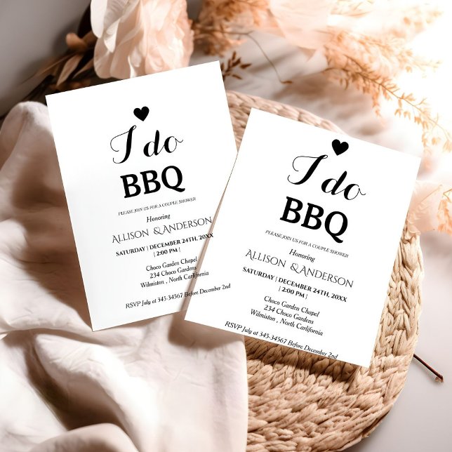 Invitación Caligrafía moderna i do bbq Ducha de pareja (Subido por el creador)