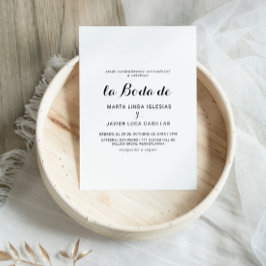 Invitación caligrafía moderna La Boda De