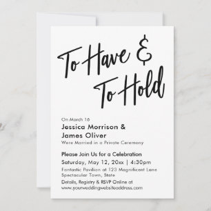 Invitación Caligrafía moderna Minimalista a tener y mantener