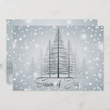 Caligrafía moderna Season of Joy Árboles de invier