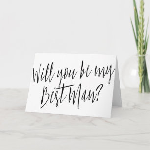 Invitación Caligrafía moderna "Serás mi mejor hombre"