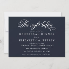 Invitación Caligrafía naval La noche antes de la cena del ens
