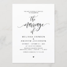 Caligrafía negra moderna, matrimonio