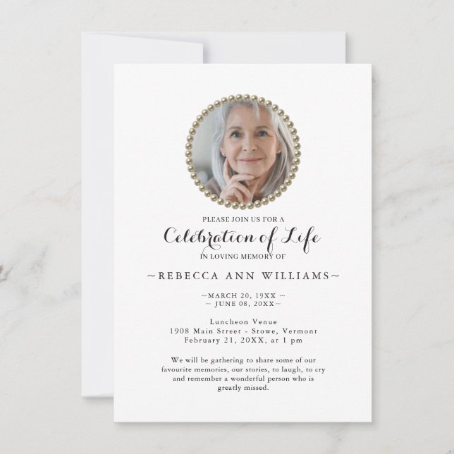 Invitación Caligrafía presupuestaria Foto Celebración de la v (Anverso)