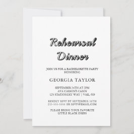 Invitación Caligrafía Romántica | Cena de Ensayo con Floritur