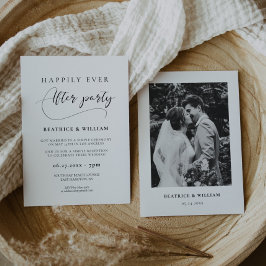 Invitación Caligrafía romántica Feliz para siempre después de