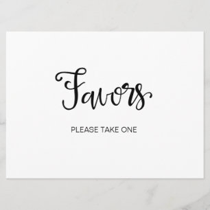 Invitación Caligrafía   Señal de "Por favor, tome uno"