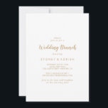 Invitación Caligrafía simple | Brunch Boda de oro<br><div class="desc">Esta simple caligrafía | La invitación al brunch boda de oro es perfecta para un brunch de boda elegante. El diseño clásico presenta una tipografía rústica de oro y blanco con un toque minimalista moderno.</div>