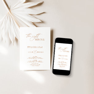 Invitación Caligrafía simple Moderno ensayo de blanco Cena