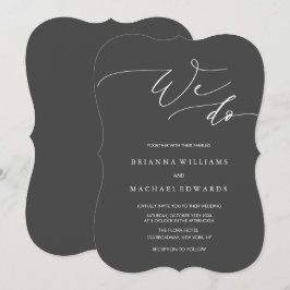 Invitación Caligrafía simple y elegante que hacemos Boda de c