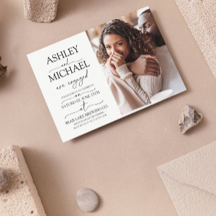 Invitación Caligrafía Tipografía 2 Partido de compromiso foto