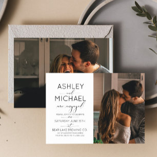 Invitación Caligrafía Tipografía 2 Partido de compromiso foto