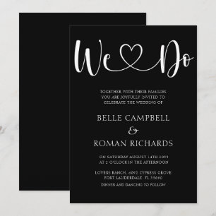Invitación Caligrafía y Boda fotográfico del corazón blanco y