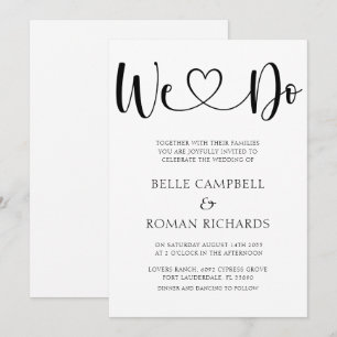 Invitación Caligrafía y Boda fotográfico del corazón blanco y
