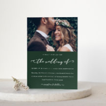 Caligrafía y fotografía de Bodas verdes forestales