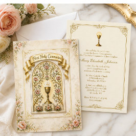 Invitación Cáliz tradicional para la Primera Comunión