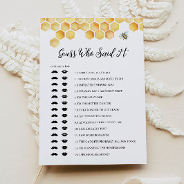 Invitación CALLA Bee Adivina Quién Dijo Que Era Un Juego De D