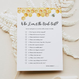 Invitación CALLA Bee que conoce a la novia como mejor juego d