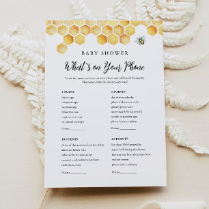 Invitación CALLA Bee ¿Qué hay en tu juego de Baby Shower para