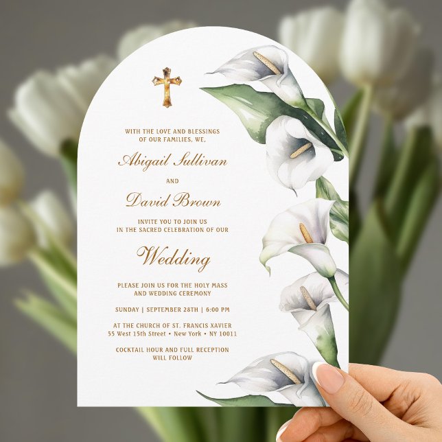 Invitación Calla Lilies Arch Religious Wedding (Subido por el creador)