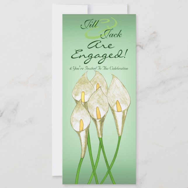 Invitación Calla Lilies (Blanco) (Anverso)